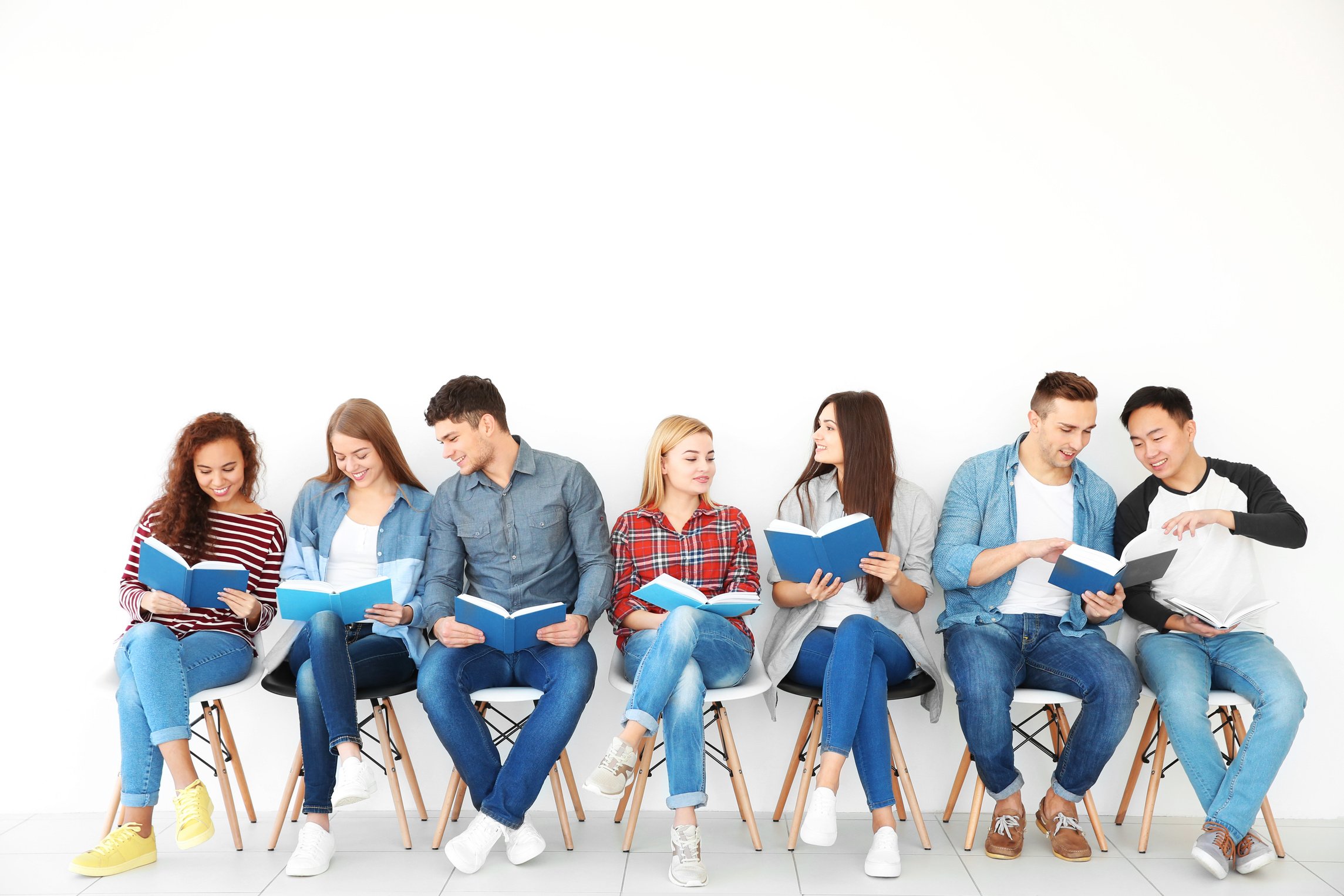 Group of People Reading Books